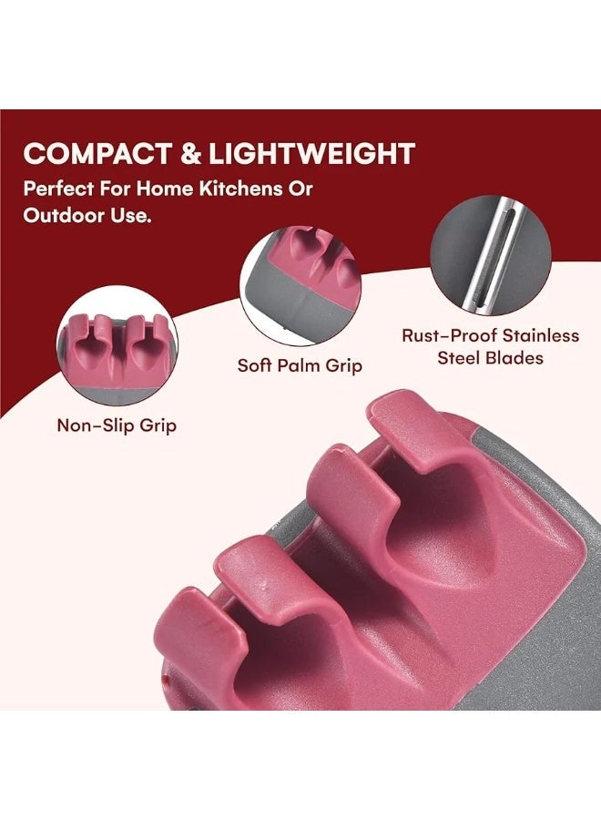 سبيس شوب مقشرة خضروات للأصابع بمقبض مطاطي مريح مقشرة راحة اليد بشفرة من الفولاذ المقاوم للصدأ أداة تقشير سهلة للبطاطس والجزر والخيار والفواكه مقشرة يدوية ناعمة الملمس - Image 5